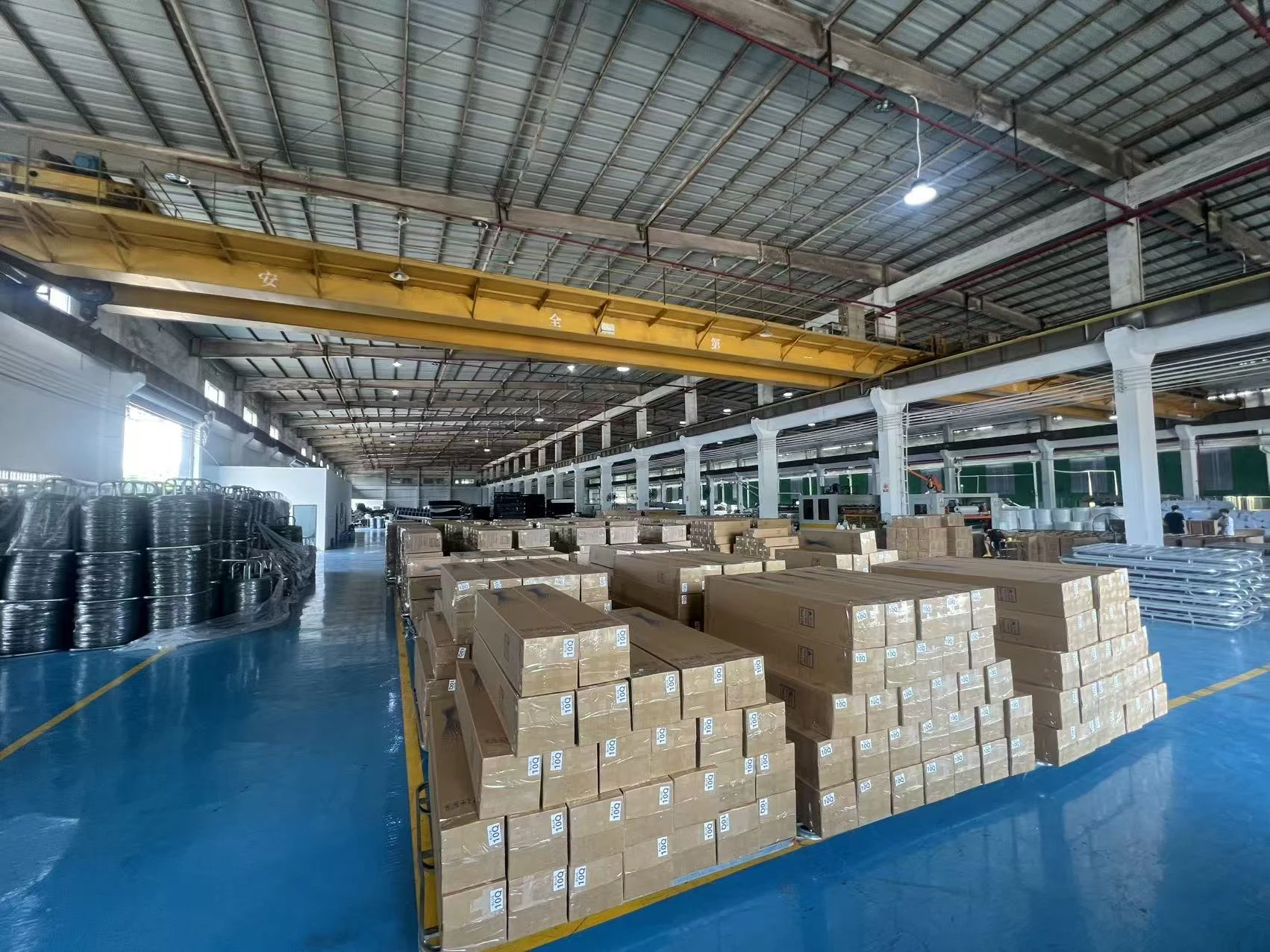 Packed cartons in the supplied factory catalogue